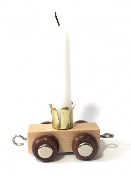 Buchstabenzug mit Kerzenhalter und Kerze