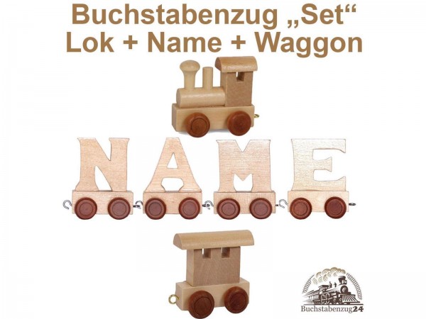 EbyReo® Buchstabenzug Lok + Hella + Endwaggon